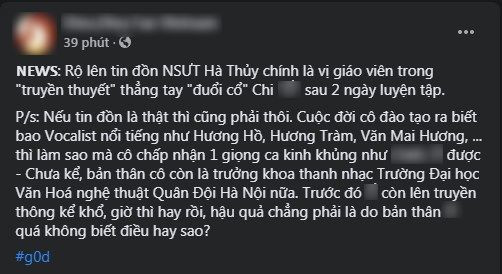 NSƯT Hà Thủy phủ nhận là người dạy hát và đuổi học Chi Pu chỉ sau 2 ngày ảnh 1