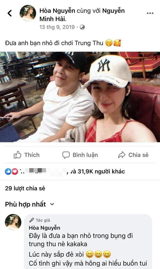 Ca sĩ nhắc lại hình ảnh đang ở những tháng cuối thai kỳ của mình. Hòa Minzy nhắc lại hình ảnh thời bầu bì, từng cố “tung hint” mạnh nhưng không ai nhận ra ảnh 1