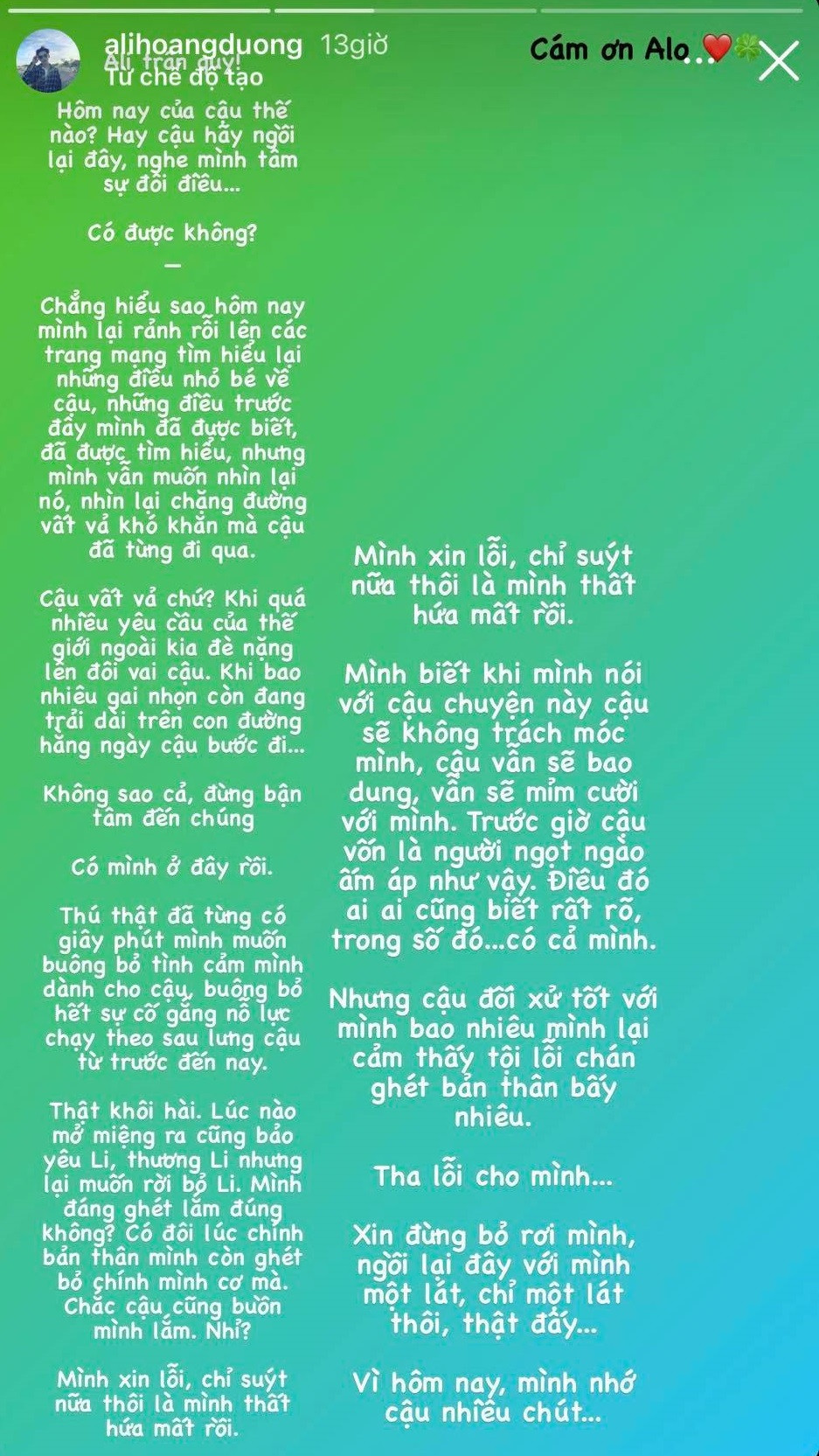 Ali Hoàng Dương bất ngờ lên tiếng “xin đừng bỏ rơi mình” sau tin đồn nghỉ chơi Trúc Nhân? ảnh 1