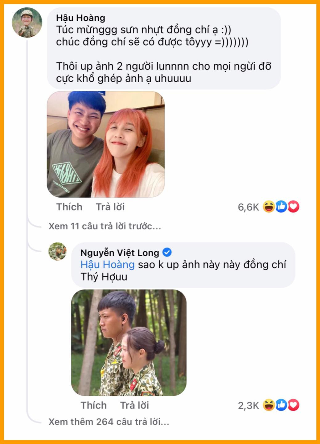 Hậu Hoàng tự “đẩy thuyền”, “chúc đồng chí có được tôi” trong ngày sinh nhật Mũi trưởng Long ảnh 2