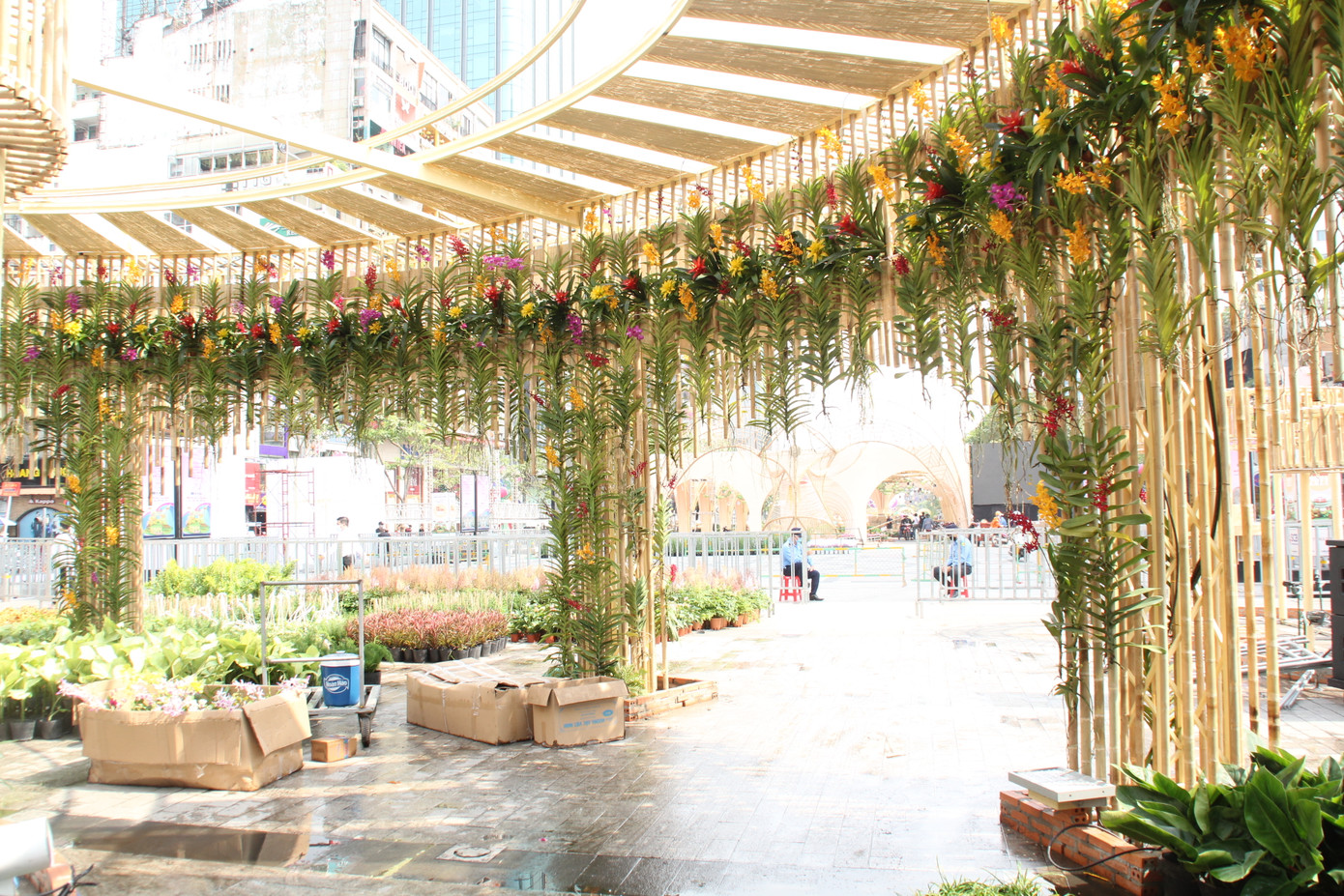 Hình hài Đường hoa Nguyễn Huệ sau hơn 10 ngày thi công ảnh 27