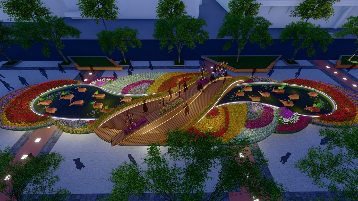 Lộ thiết kế đường hoa Nguyễn Huệ Tết Tân Sửu ảnh 6