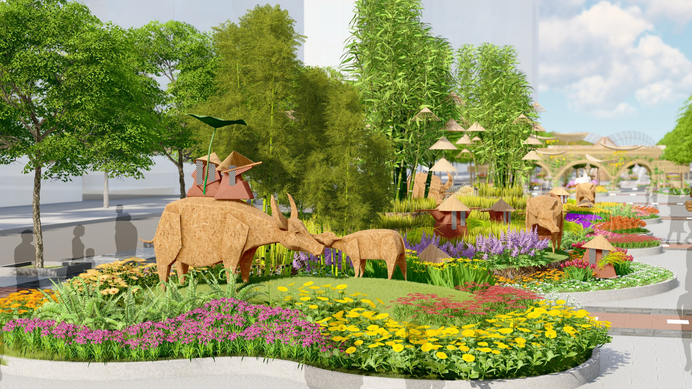 Lộ thiết kế đường hoa Nguyễn Huệ Tết Tân Sửu ảnh 7