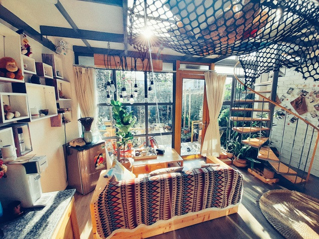 Căn nhà 350 triệu đồng từ lưới đánh cá đẹp bất ngờ ảnh 2