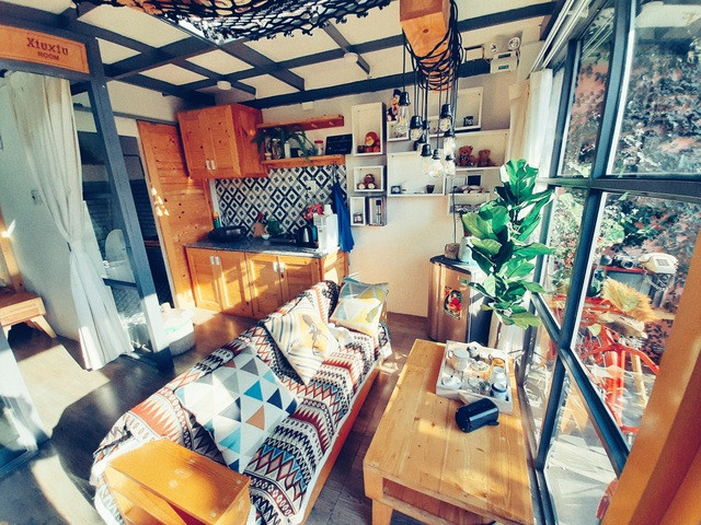 Căn nhà 350 triệu đồng từ lưới đánh cá đẹp bất ngờ ảnh 3