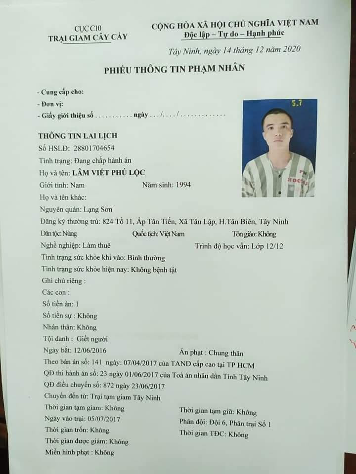 Hai phạm nhân thụ án tội giết người trốn khỏi Trại giam Cây Cầy ảnh 1