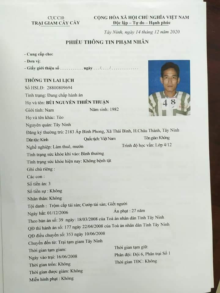 Hai phạm nhân thụ án tội giết người trốn khỏi Trại giam Cây Cầy ảnh 2