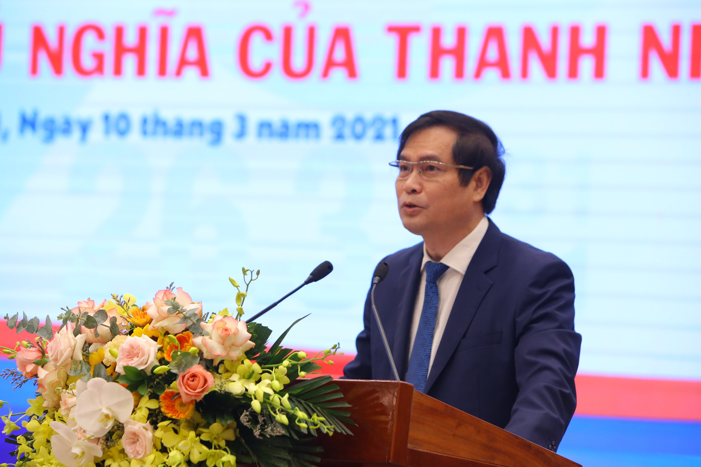 Ông Phan Xuân Thủy, Phó Trưởng Ban Tuyên giáo T.Ư khẳng định Đoàn TNCS Hồ Chí Minh đã tập hợp và đoàn kết thanh niên Việt Nam, đóng góp to lớn vào sự nghiệp của dân tộc. Tuổi trẻ phải có khát vọng, hoài bão, ham làm việc lớn ích quốc lợi dân ảnh 2