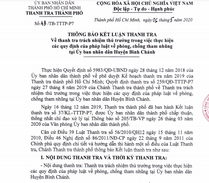 Thanh tra TPHCM: UBND xã Bình Hưng sai phạm rất nghiêm trọng ảnh 2