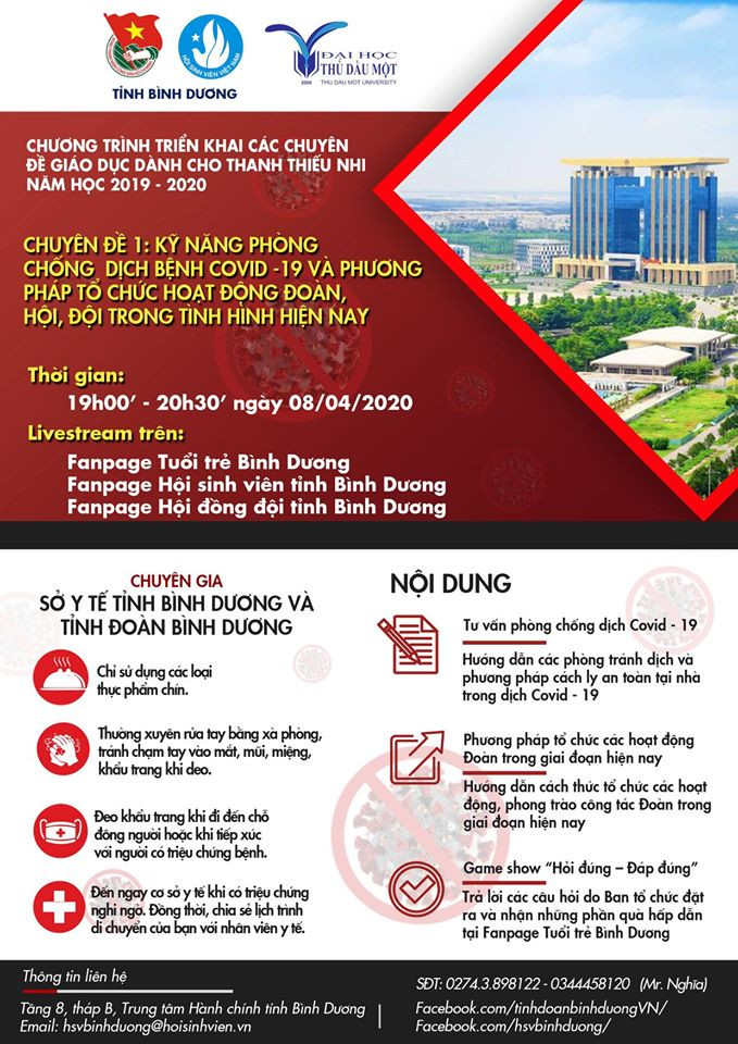 Hội Sinh viên tỉnh Bình Dương sinh hoạt chuyên đề trực tuyến ảnh 2
