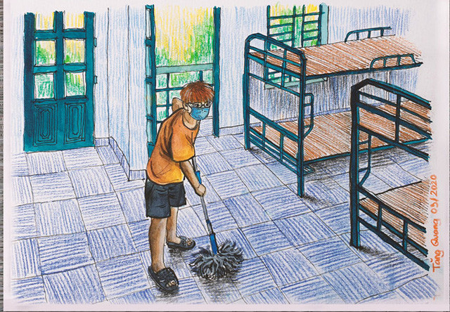 Gặp anh chàng du học sinh từng “gây bão” với bộ tranh ký họa trong khu cách ly ảnh 4