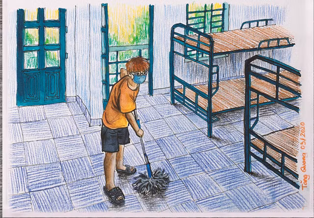 Gặp anh chàng du học sinh từng “gây bão” với bộ tranh ký họa trong khu cách ly ảnh 4