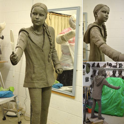 Đại học Anh bị chỉ trích vì dựng tượng chiến binh khí hậu Greta Thunberg ảnh 1