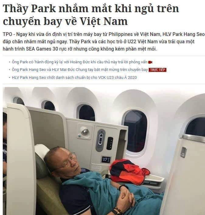 Thầy Park trên máy bay: Ai 'chế' tít báo Tiền Phong, bêu xấu trên mạng xã hội? ảnh 2