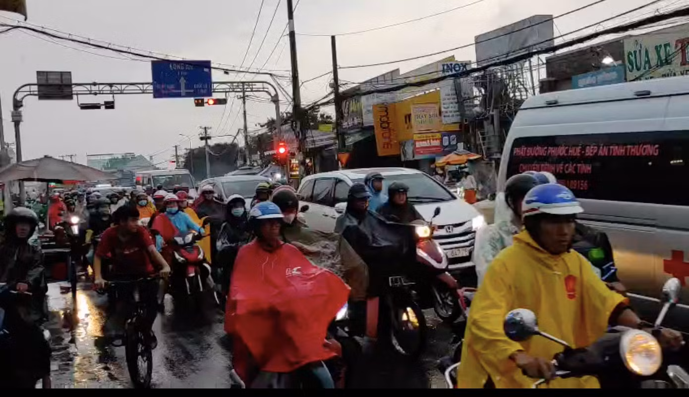 Đường phố cửa ngõ phía Tây TPHCM lại biến thành... 'sông' ảnh 6
