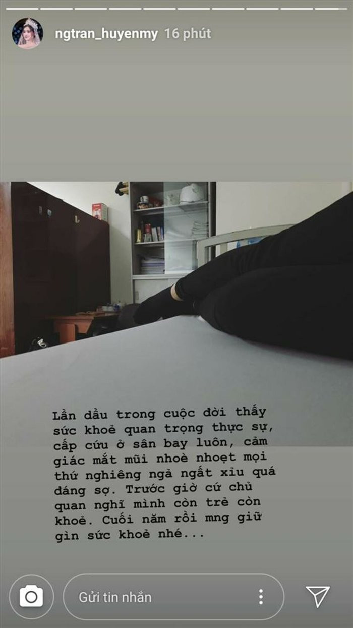 Tình trạng sức khoẻ của á hậu Huyền My sau khi ngất xỉu ở sân bay ảnh 1