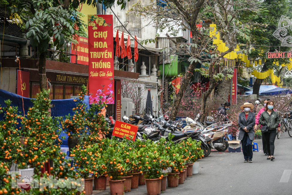 Ghé thăm chợ hoa cổ nhất Hà Nội giữa mùa dịch COVID-19 ảnh 3