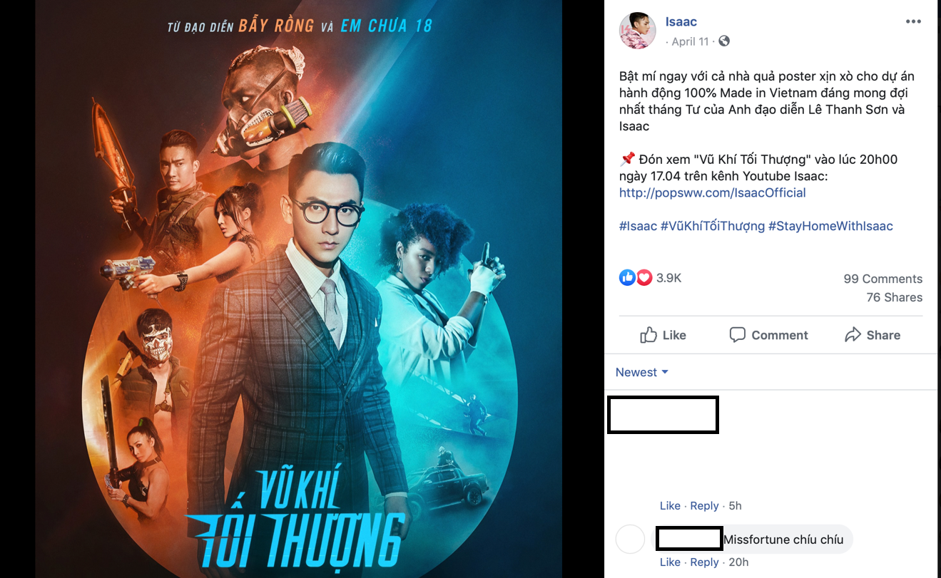 Isaac ra mắt trailer phim mới, tiết lộ tự mình thực hiện các pha hành động nguy hiểm ảnh 1