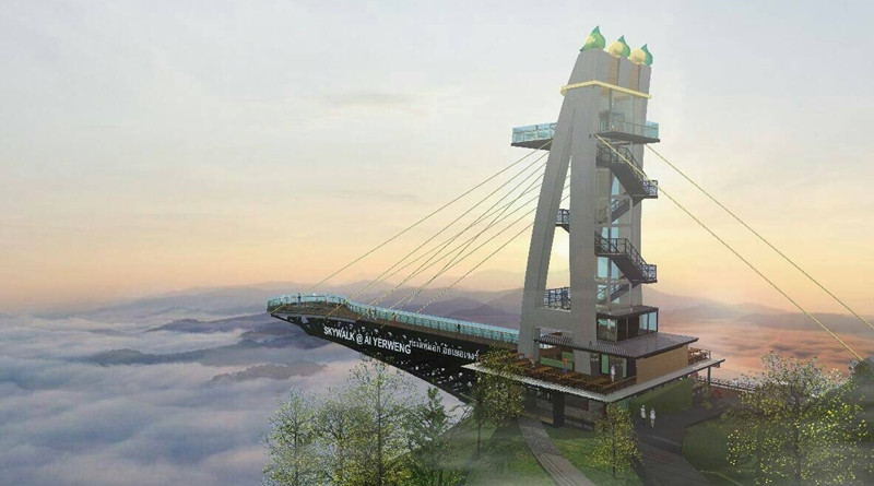 Ai Yerweng Skywalk nhìn từ xa với thiết kế hoành tráng, thu hút Cầu kính trên không dài nhất Đông Nam Á sắp mở cửa: “Hội cuồng chân” nôn nóng “check-in“ ảnh 1