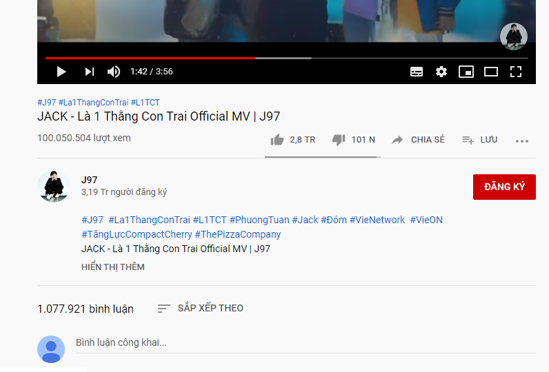 Số liệu ghi nhận MV "Là 1 Thằng Con Trai" đạt hơn 100 triệu lượt xem. Có tâm như Đom Đóm: Tự thiết kế poster, đặt bánh kem mừng MV của Jack đạt 100 triệu view ảnh 3