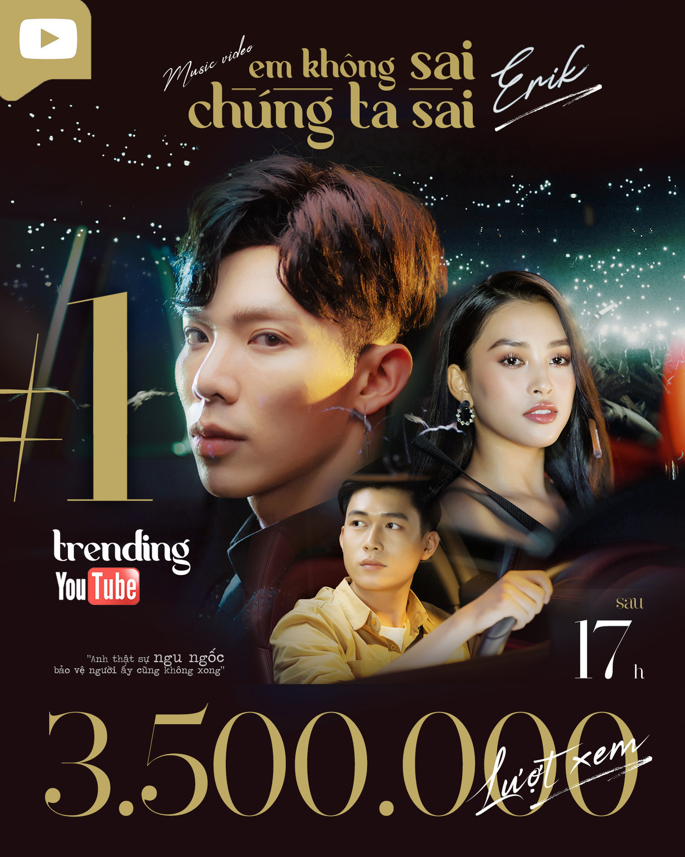 Erik bỏ túi loạt thành tích ấn tượng cùng MV mới “Em không sai, chúng ta sai" ảnh 1