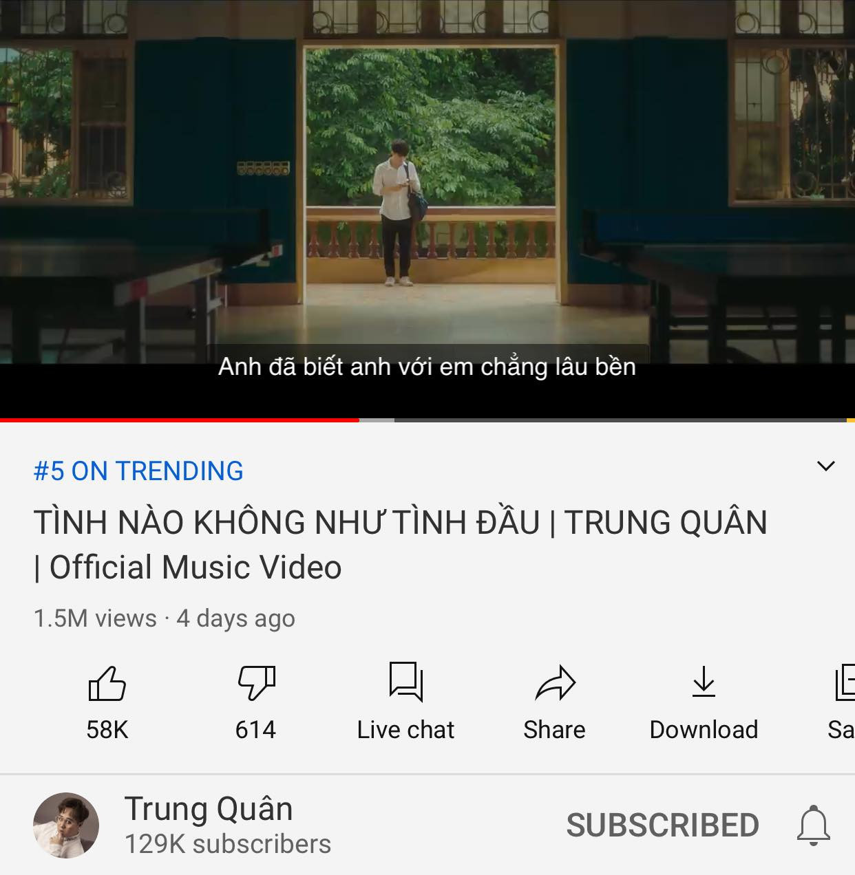 MV mới của Trung Quân lọt Top 5 Trending YouTube, khán giả đòi làm ngay phần 2 ảnh 1