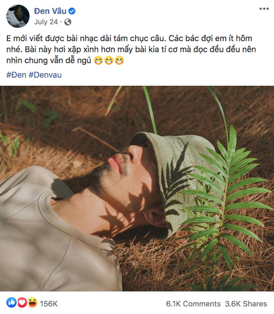 Đen Vâu hé lộ tên ca khúc mới, các “đồng âm” hồi hộp chờ đợi 80 câu rap “xập xình” ảnh 1