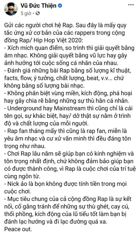 Kết thúc màn “rap dizz”, Rhymastic soạn hẳn bộ quy tắc ứng xử dành cho rapper Việt ảnh 2