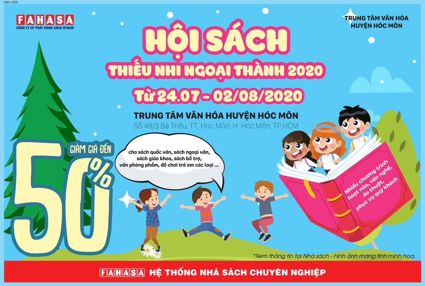 Fahasa mang sách về với các em thiếu nhi ngoại thành huyện Hóc Môn ảnh 1