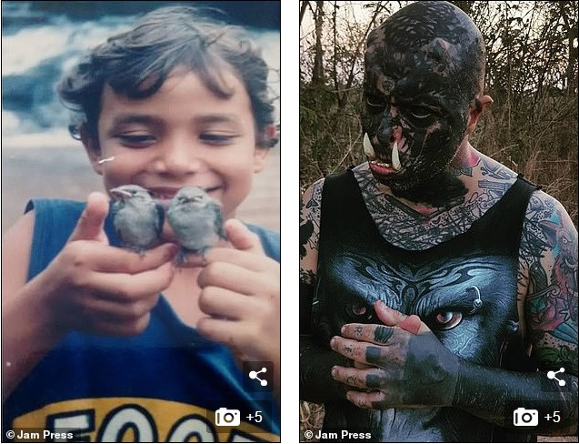 Người đàn ông xăm nhãn cầu, chẻ đôi lưỡi và gắn ngà vào răng để được thành... quái vật ảnh 3