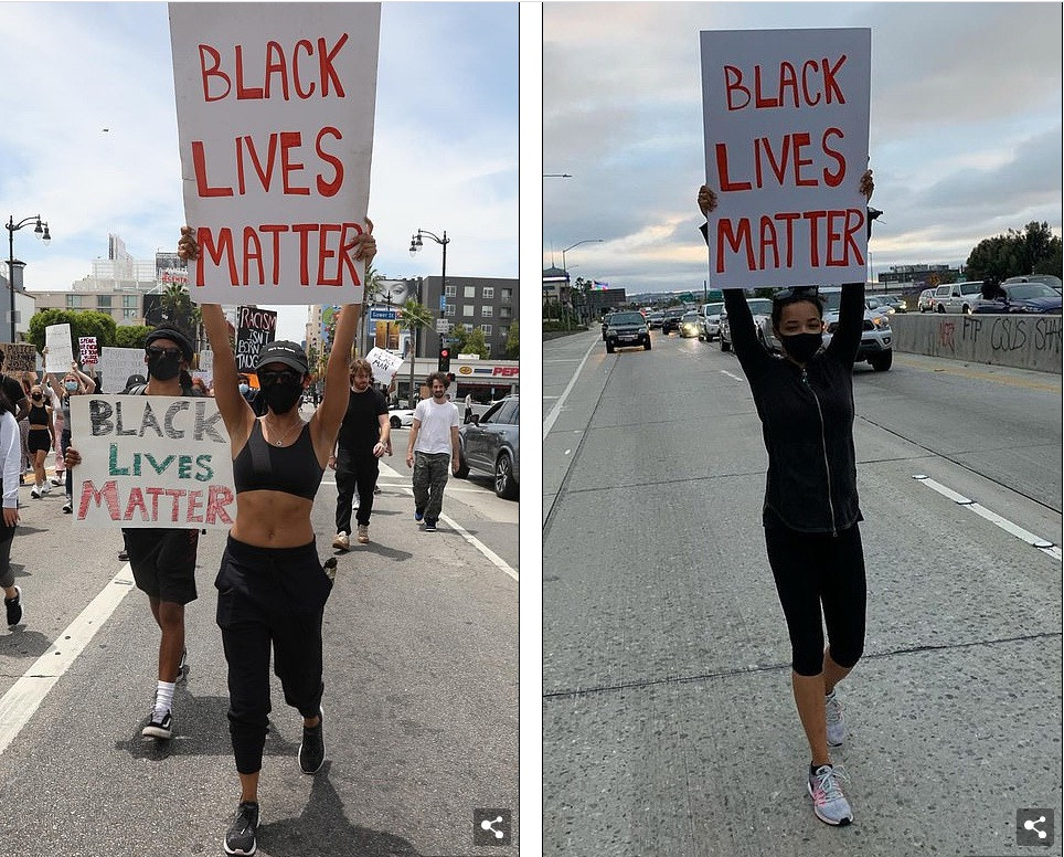 Loạt sao Hollywood liên tục xuống đường biểu tình ủng hộ người da đen ảnh 20