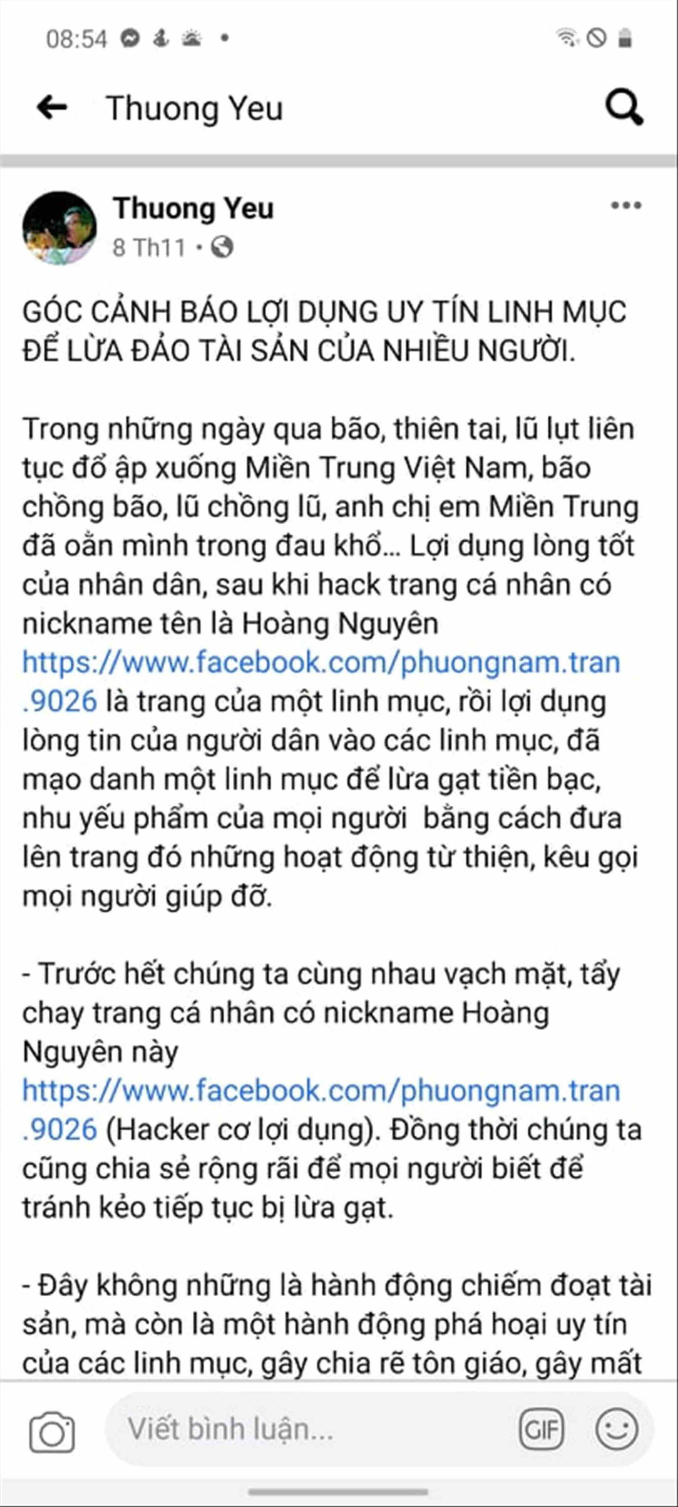 Rộ tình trạng giả facebook cá nhân, tổ chức kêu gọi từ thiện để trục lợi ảnh 1