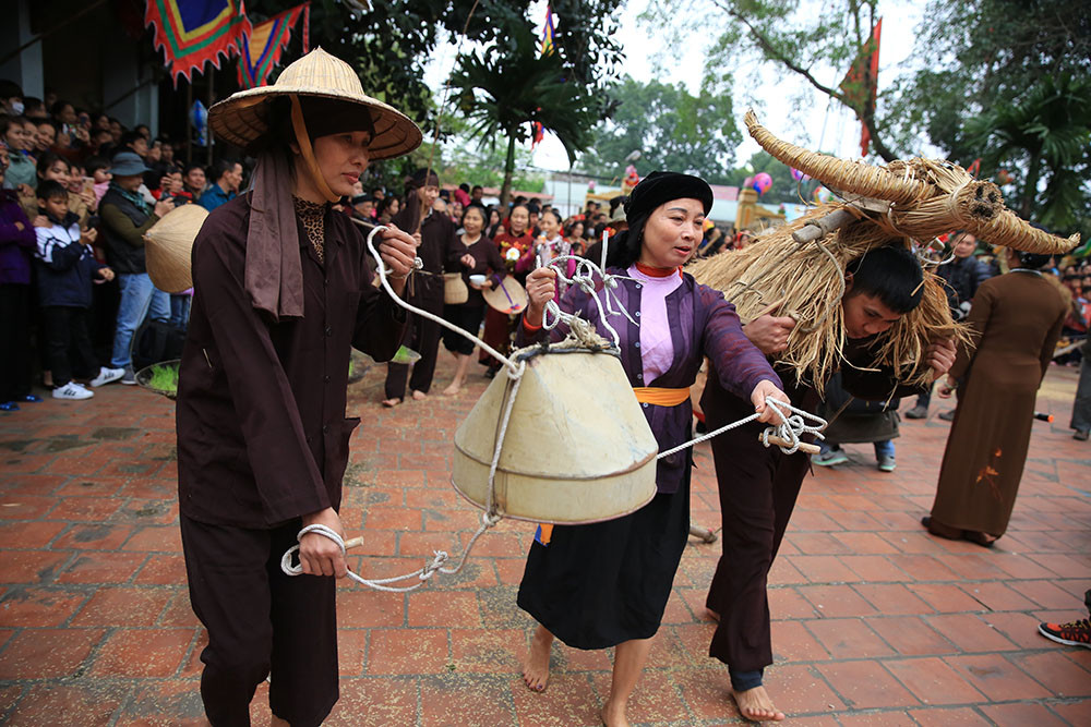 Độc đáo lễ hội trâu rơm bò rạ ngày xuân ảnh 8