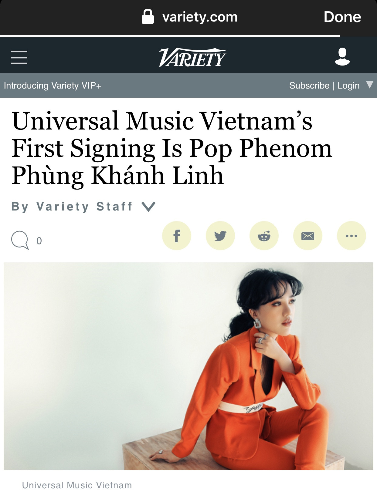 Phùng Khánh Linh xuất hiện trên tờ Variety, được gọi là “Hiện tượng nhạc Pop Việt Nam“ ảnh 1