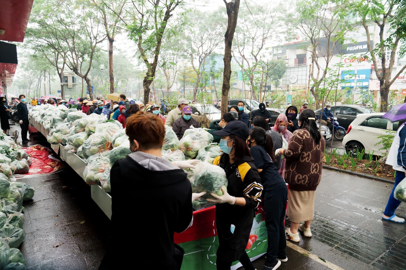 Người Hà Nội đội mưa 'giải cứu' hàng chục tấn nông sản ảnh 2