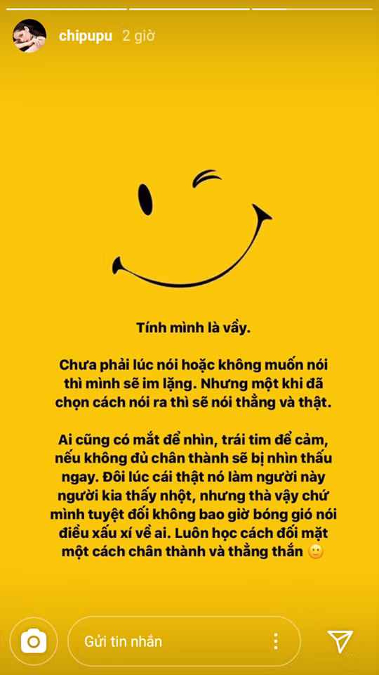 Chi Pu đáp trả sau status ẩn ý của Gil Lê? ảnh 2