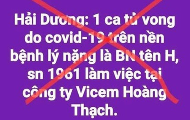 Bản tin 8H: Thực hư thông tin Hải Dương có người tử vong vì COVID-19 ảnh 1