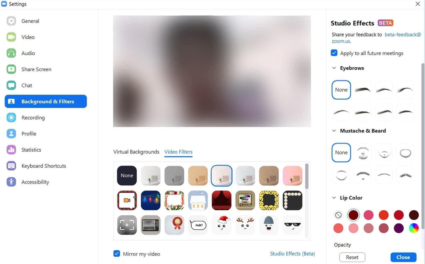 Zoom bây giờ đã có filter đầy đủ, teen yên tâm bật camera học online rồi nhé! ảnh 1