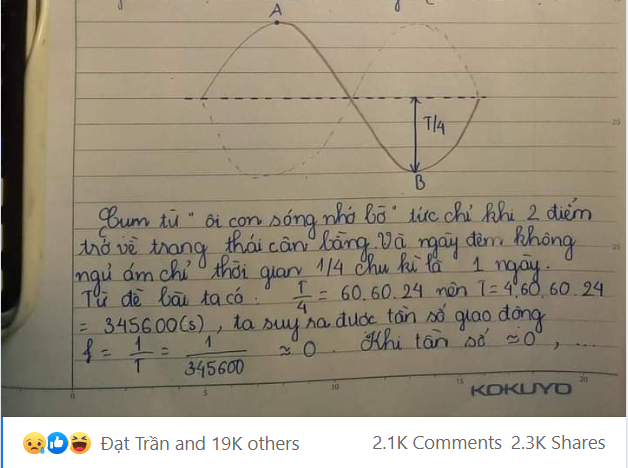 Khi dân chuyên Lý làm Văn: Sóng của Xuân Quỳnh bỗng thành... bài tập dao động sóng cơ ảnh 2