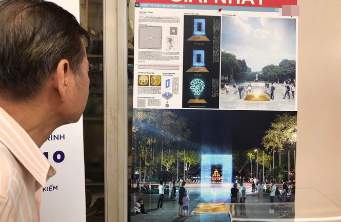 Lộ diện hình hài Cột mốc số 0 sắp xây dựng cạnh hồ Hoàn Kiếm ảnh 1