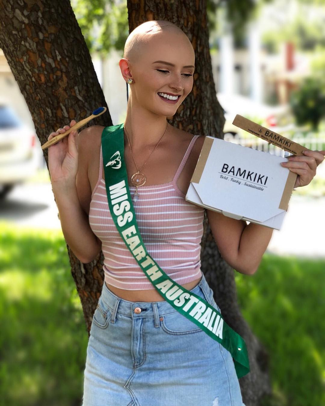 Cô gái từng chiến thắng bệnh ung thư não lên ngôi Hoa hậu Trái đất Úc 2020 ảnh 3