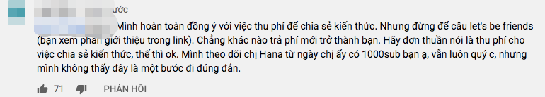 YouTuber Hana's Lexis thu phí người hâm mộ trên nền tảng mới tạo ra ý kiến trái chiều ảnh 4