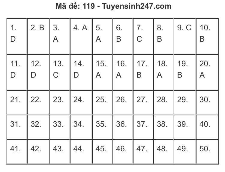 Gợi ý đáp án môn Toán thi Tốt nghiệp THPT 2020: Cùng chấm xem mình được mấy điểm! ảnh 11