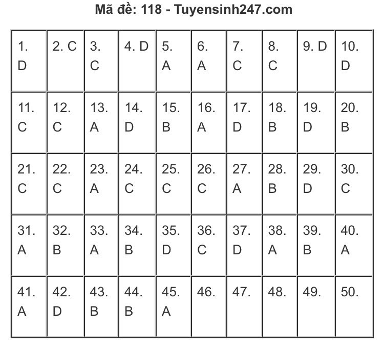 Gợi ý đáp án môn Toán thi Tốt nghiệp THPT 2020: Cùng chấm xem mình được mấy điểm! ảnh 10
