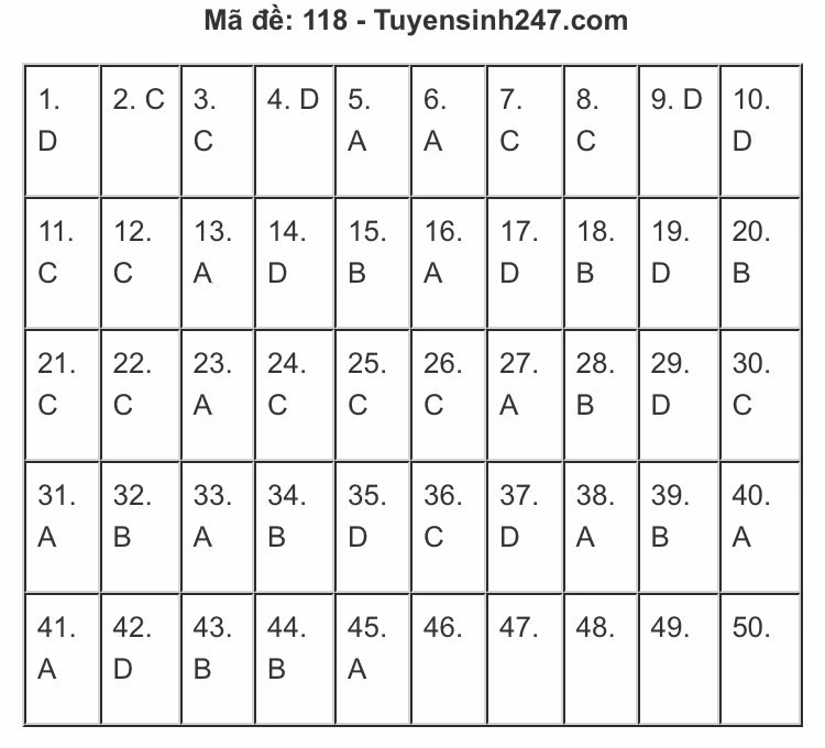 Gợi ý đáp án môn Toán thi Tốt nghiệp THPT 2020: Cùng chấm xem mình được mấy điểm! ảnh 10