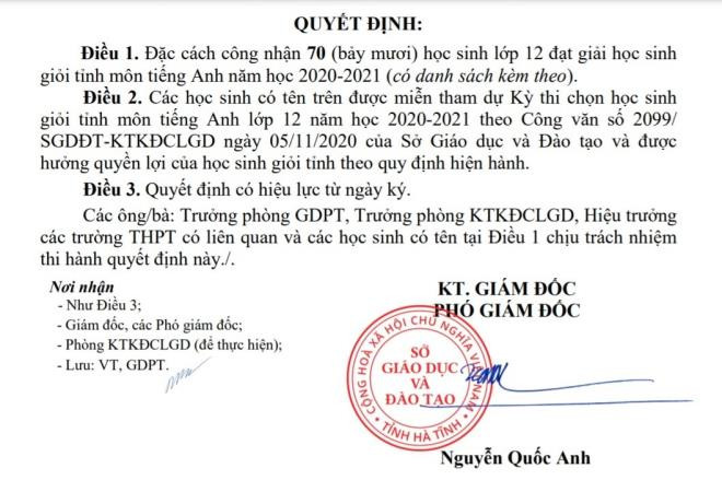 Đặc cách công nhận Học sinh giỏi cấp tỉnh vì đạt IELTS từ 6.5, có công bằng không? ảnh 1