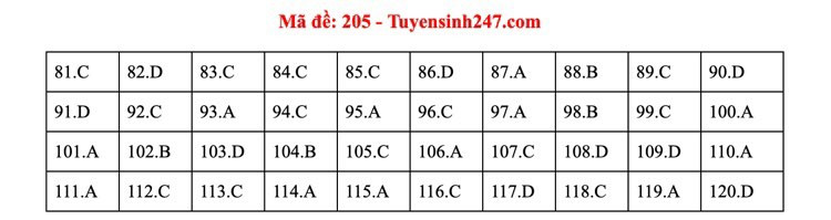So ngay đáp án bài thi tổ hợp Khoa học Tự nhiên của kỳ thi Tốt nghiệp THPT 2020 ảnh 7