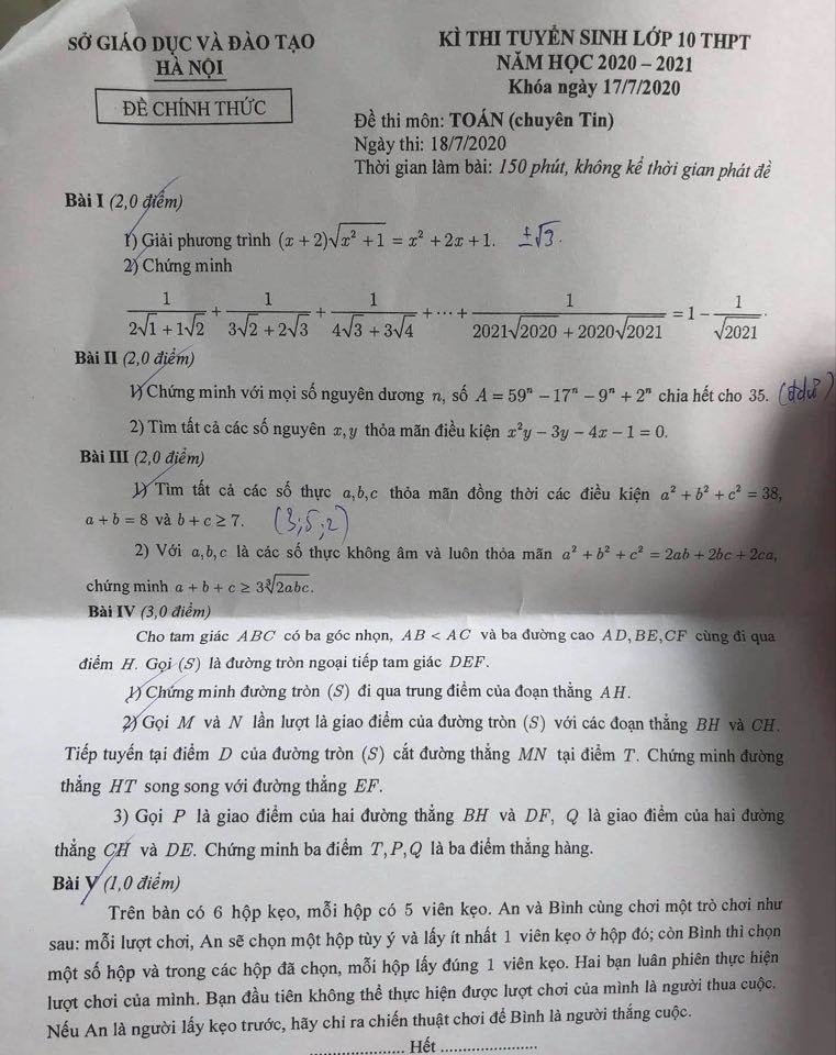 Thi lớp 10 chuyên Hà Nội: Đề Văn bàn về “những anh hùng thầm lặng”, đề Toán khó nhằn ảnh 3