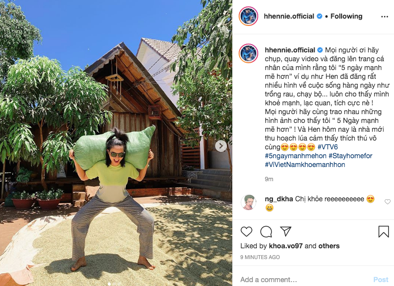 Sống tích cực mùa dịch: H'Hen Niê và thử thách '5 ngày mạnh mẽ hơn' ảnh 1
