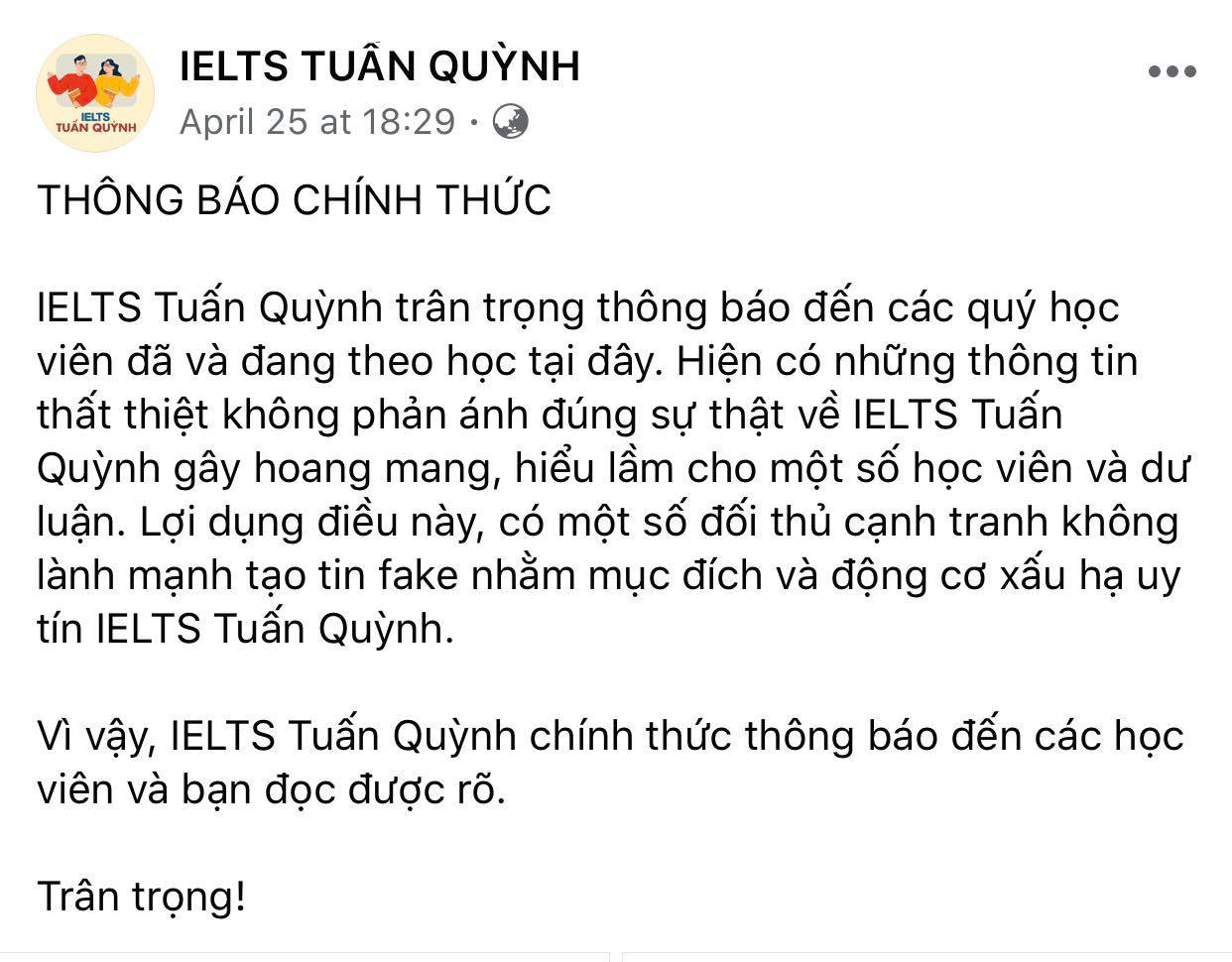 IELTS Tuấn Quỳnh: Chưa được Sở GD-ĐT cấp phép, vẫn gửi bài cho học viên yêu cầu hoàn tiền ảnh 2